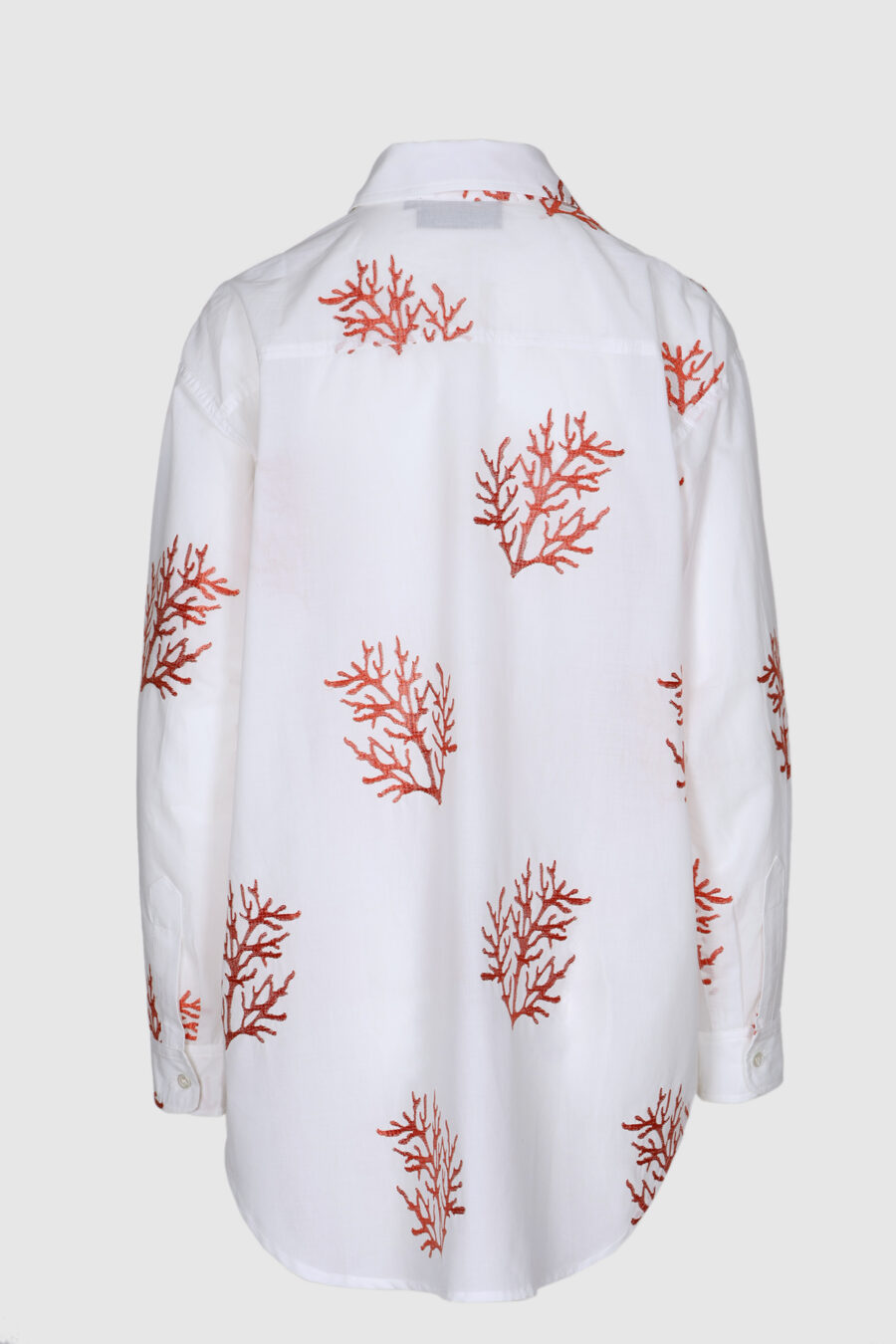 Bluse Oversize Bluse, weiß, bestickt, Glanzeffekt, Langarmbluse, weite Bluse, Damenbluse
