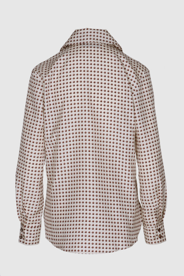 Bluse aus Seide  – Rosa-, Bordeaux Nuancen – Bild 2