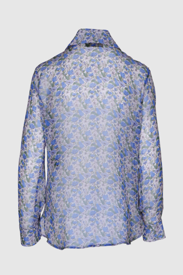 Bluse aus Seide  – Blau Nuancen mit Eleganz und Stil – Bild 2