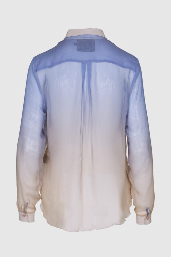 Transparente Seidenbluse Im Farbverlauf Lavendel-Rosé – Bild 2