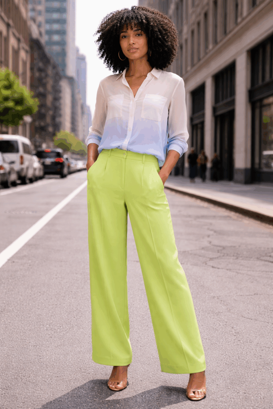 Bluse aus transparenter Seide in Rosé-Lavendel