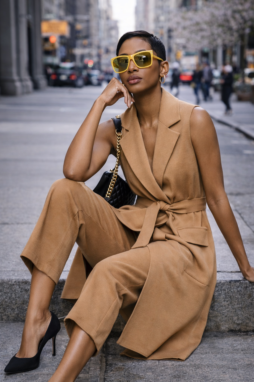 2026_Sommer_Boscana_Westen_Gestrickte-Weste-aus-Merinowolle-in-Camel_Modelfoto