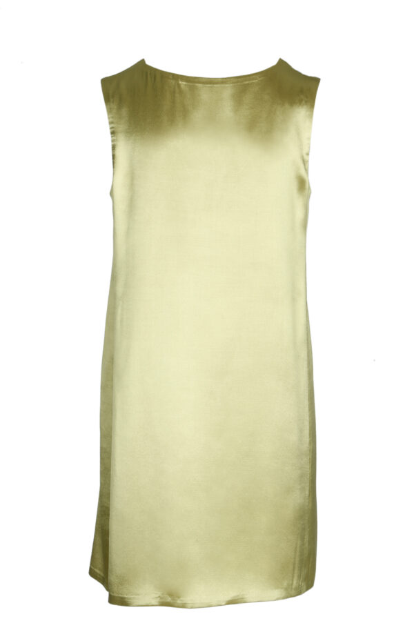 Kleid aus Satin in Grün – Bild 3