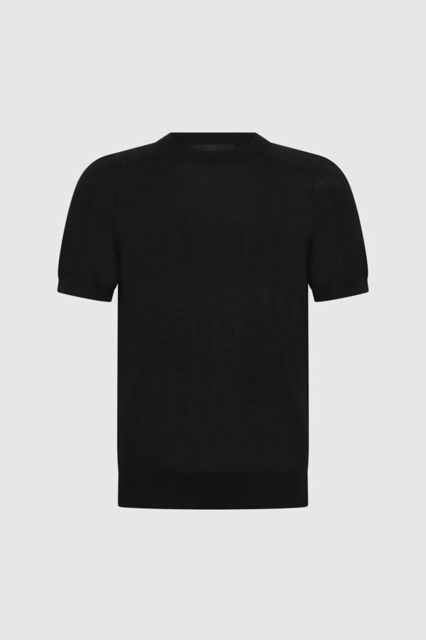 Shirt, schwarz, merinowolle