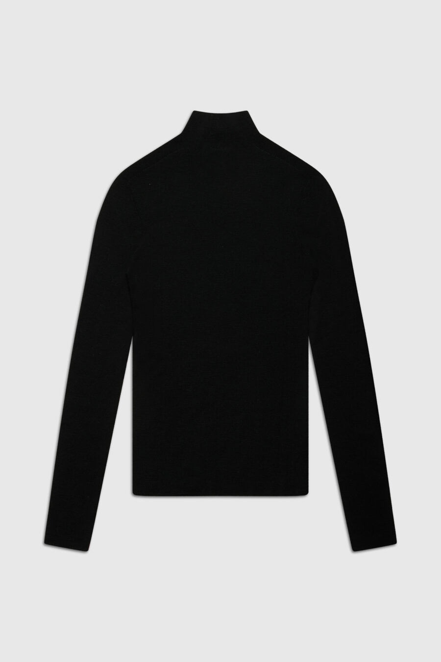 geripptes Langarmshirt, Pullover, Strickpullover, schwarz
