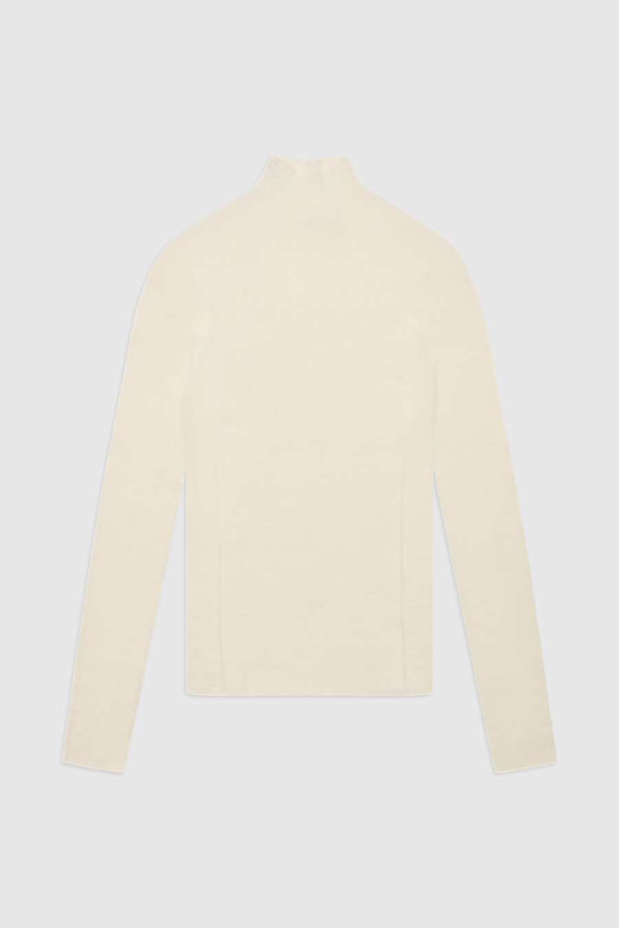 geripptes Langarmshirt, Pullover, Strickpullover, Off White