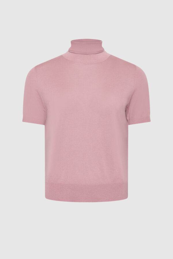 Shirt, Merinowolle, Kaschmir, rosa, kurzarmshirt, Manufaktur Boscana, Leipzig