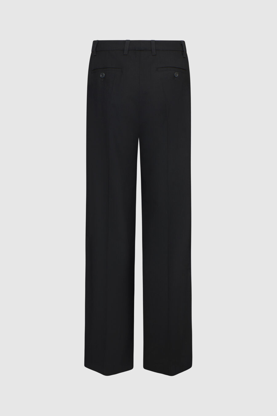 Hose, weite Hose, Schurwolle, schwarz, blau, lila