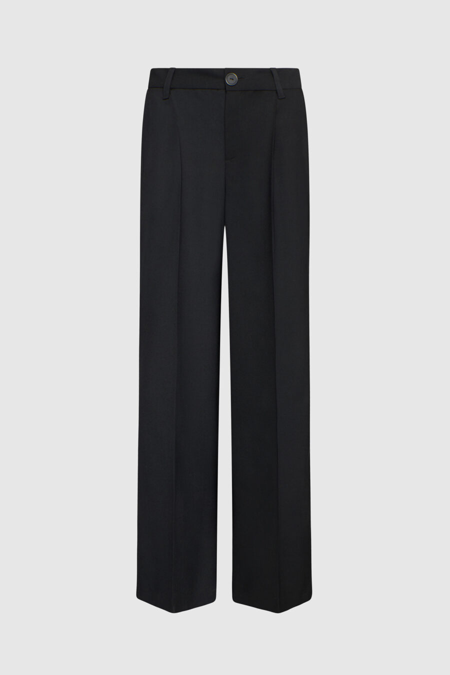 Hose, weite Hose, Schurwolle, schwarz, blau, lila
