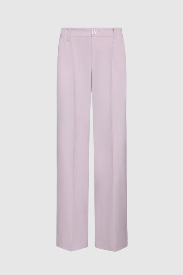 Hose, weite Hose, Schurwolle, schwarz, blau, lila