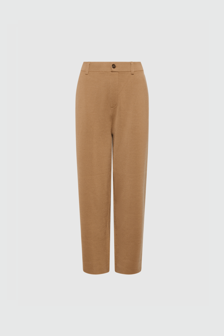 Gestrickte Hose aus Merinowolle in Camel