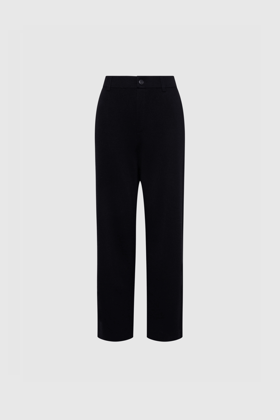 Gestrickte Hose aus Merinowolle in Schwarz