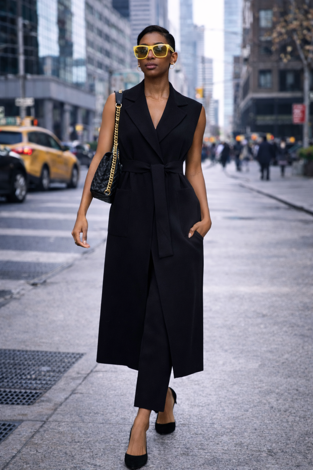 2026_Sommer_Boscana_Hose_Gestrickte-Hose-aus-Merinowolle-in-Schwarz_Modelfoto_Streetstyle