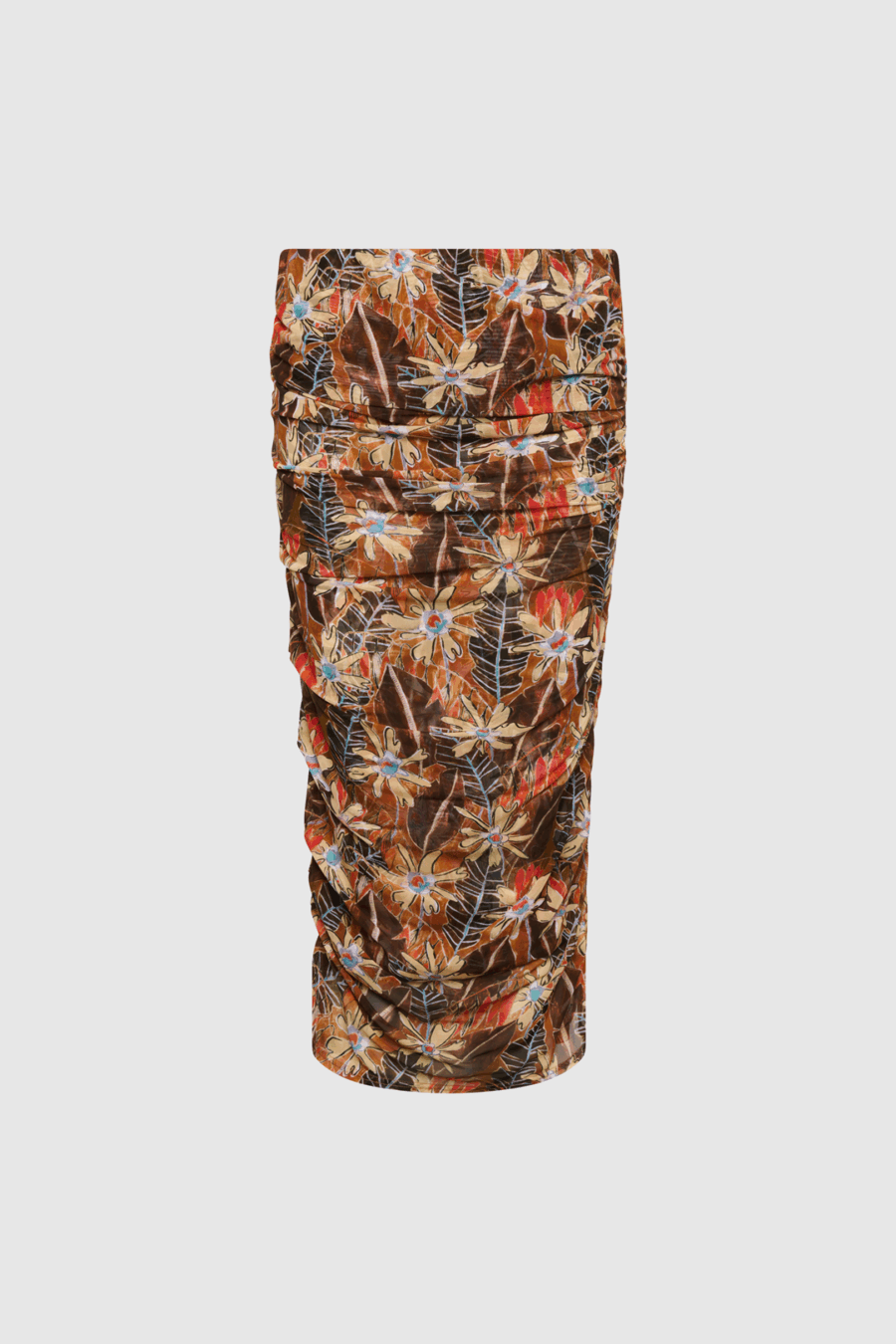 Transparenter Maxirock mit Flower Print