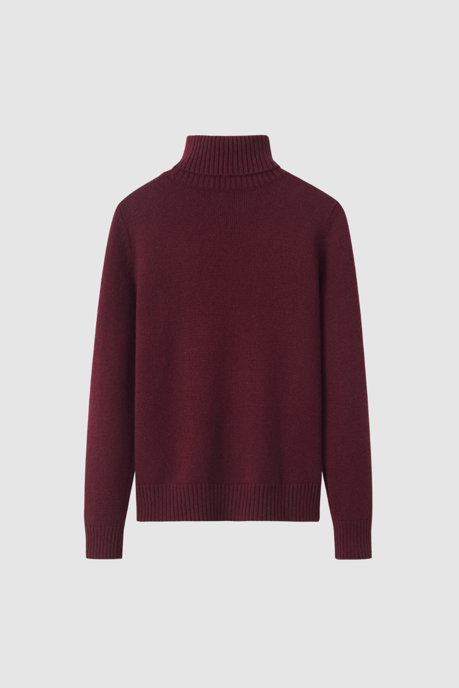 Rollkragenpullover aus Kaschmir in Bordeaux
