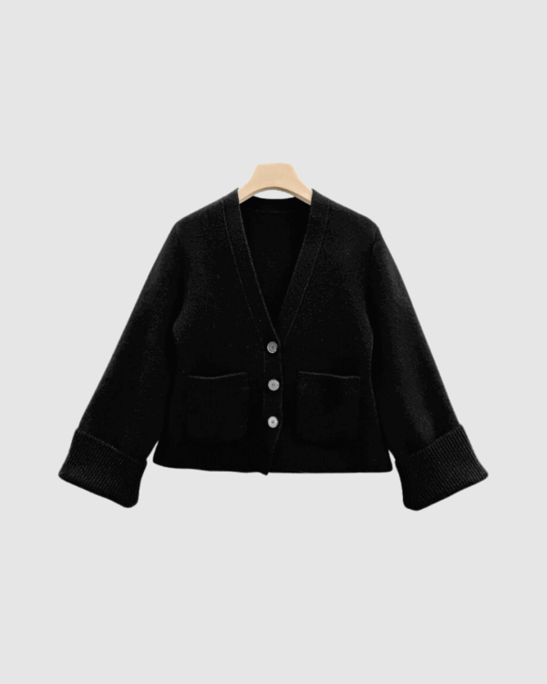 Strickjacke aus Kaschmir in Schwarz