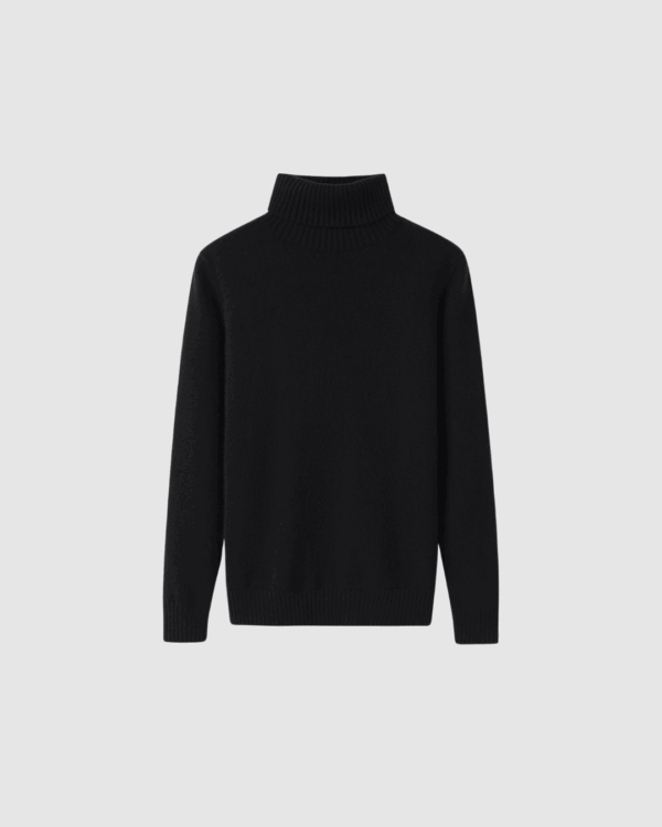 Rollkragenpullover aus Kaschmir in Schwarz