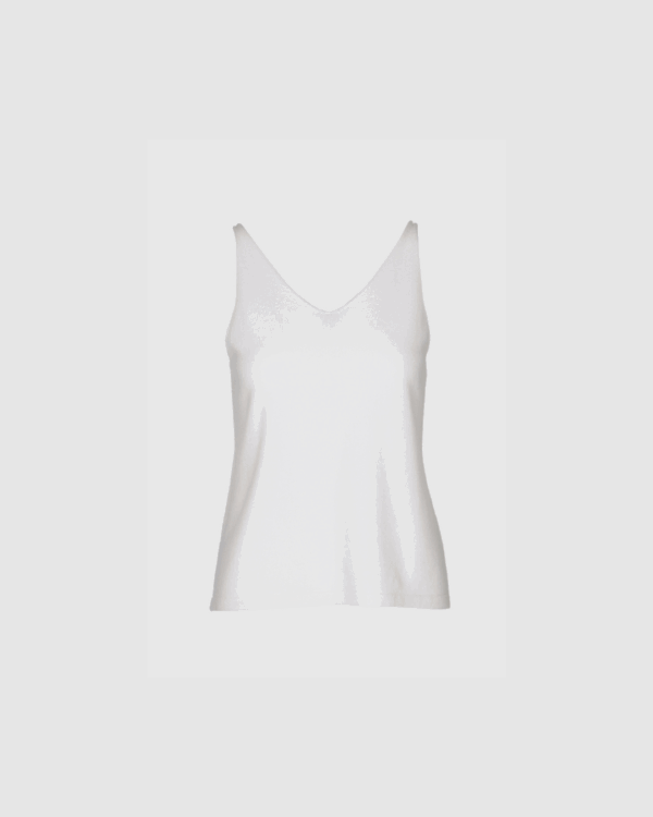 Top aus Kaschmir in Off White
