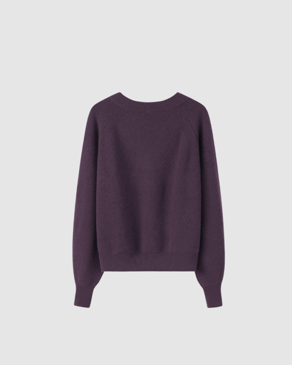 Pullover aus Kaschmir in Lila – Bild 2
