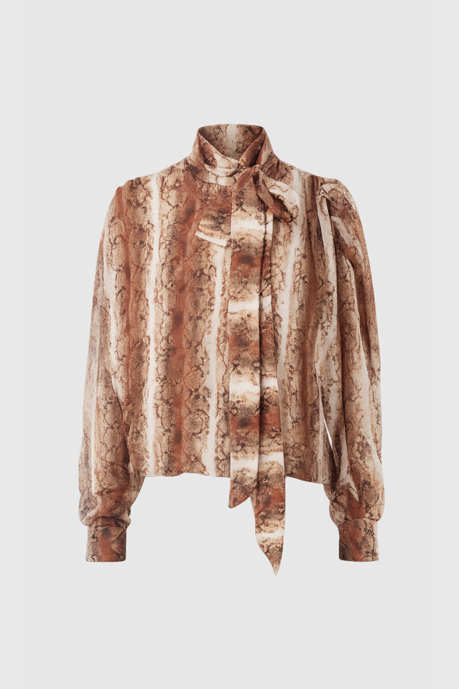 Onesize Seidenbluse im Animal Print