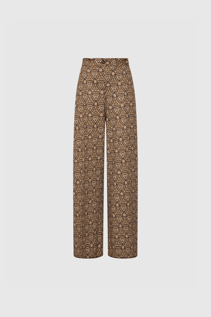 Hose in Braun mit Print