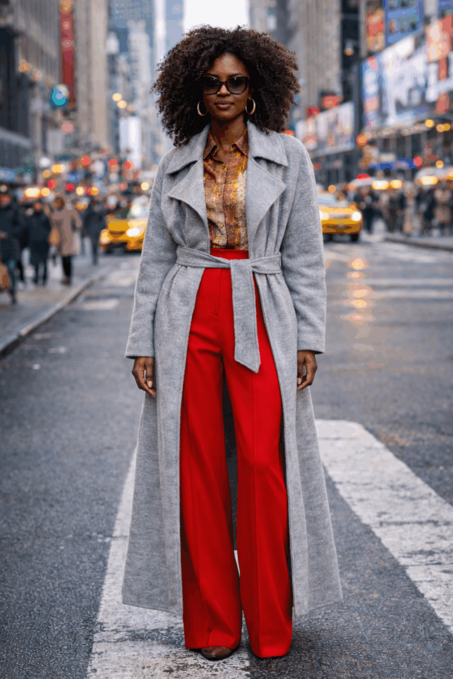 2026_Sommer_Boscana_Hose_Weite-Hose-aus-Merinowolle-in-Rot_Modelfoto_Streetstyle