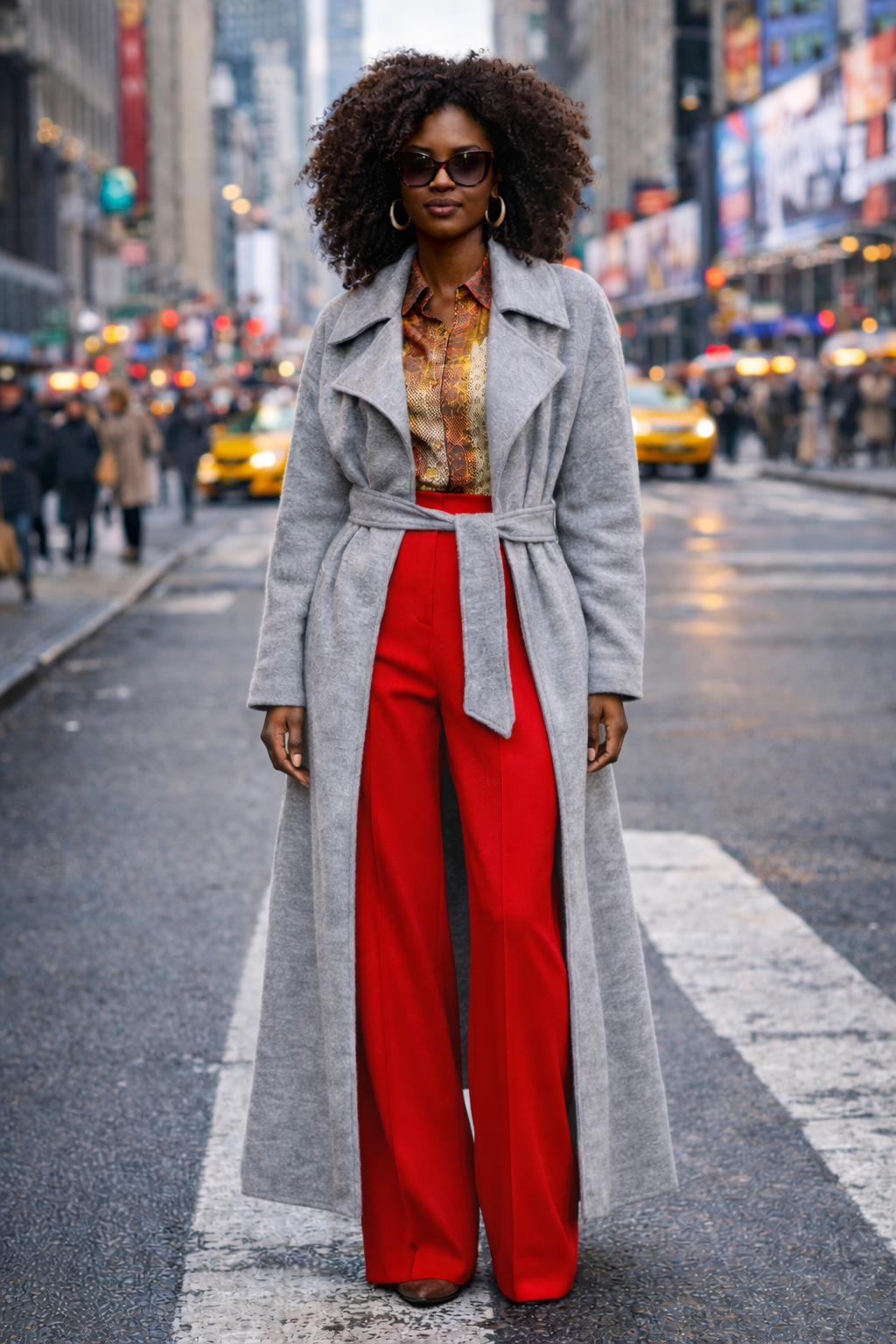 2026_Sommer_Boscana_Hose_Weite-Hose-aus-Merinowolle-in-Rot_Modelfoto_Streetstyle