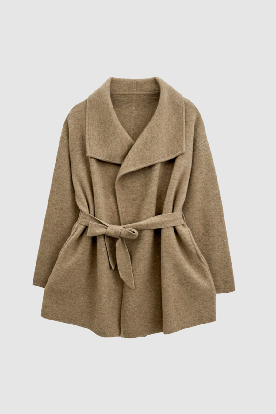 Luxuriöse Jacke aus Kaschmir und Merinowolle in Camel