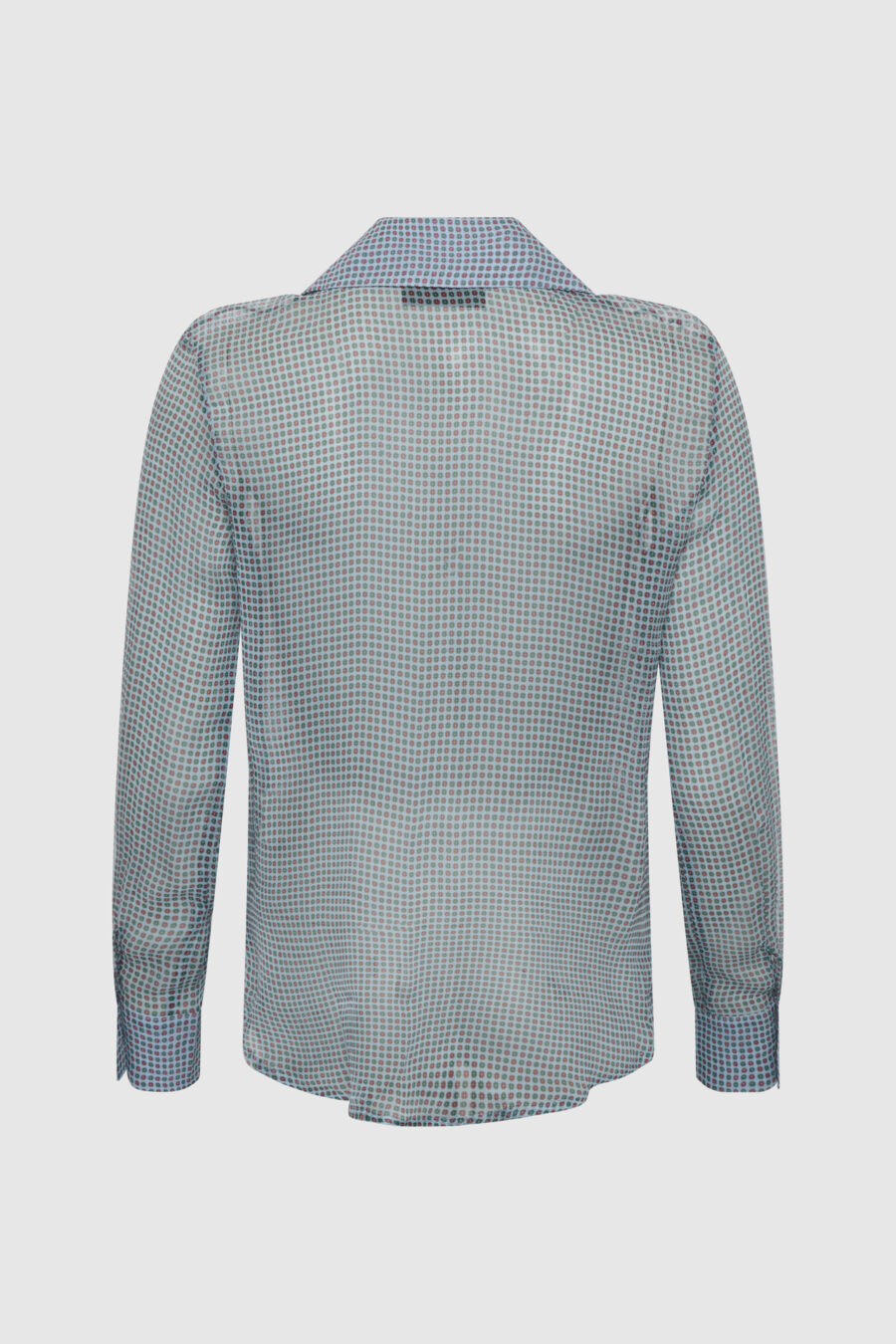Seidenbluse mit Rüschen und floralem Print in Blau