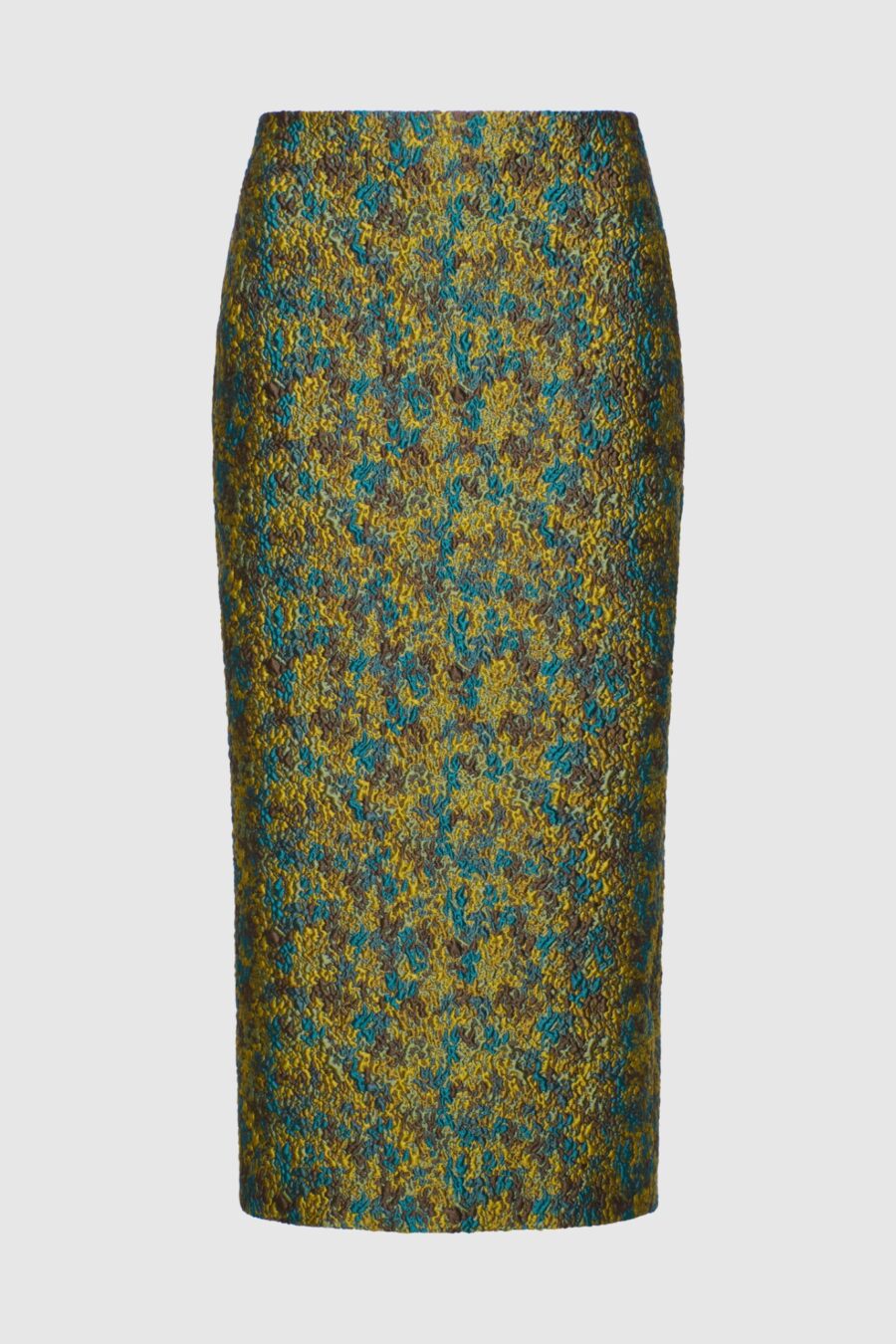 Rock 3 D optik, limone, gelb, türkis, maxirock , damenrock