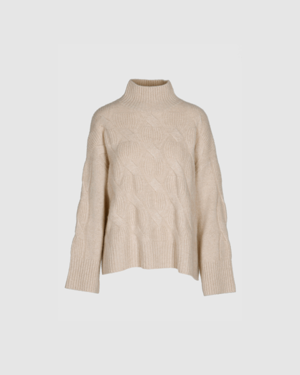Kaschmirpullover in Camel