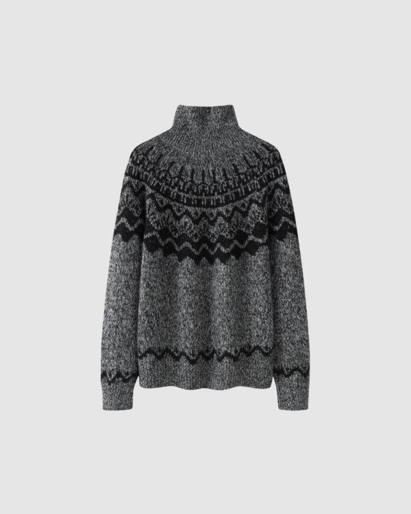 Kaschmirpullover im Norweger Muster – Bild 5