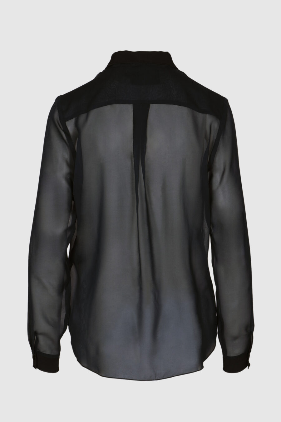Seidenbluse, Damenbluse, transparent, blau, rosa, schwarz, lila, Farbverlauf