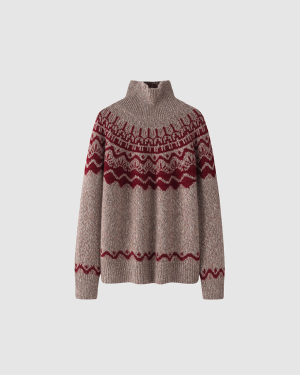 Kaschmirpullover im Norweger Muster