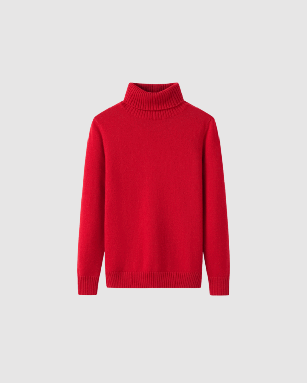 Rollkragenpullover aus Kaschmir in Rot