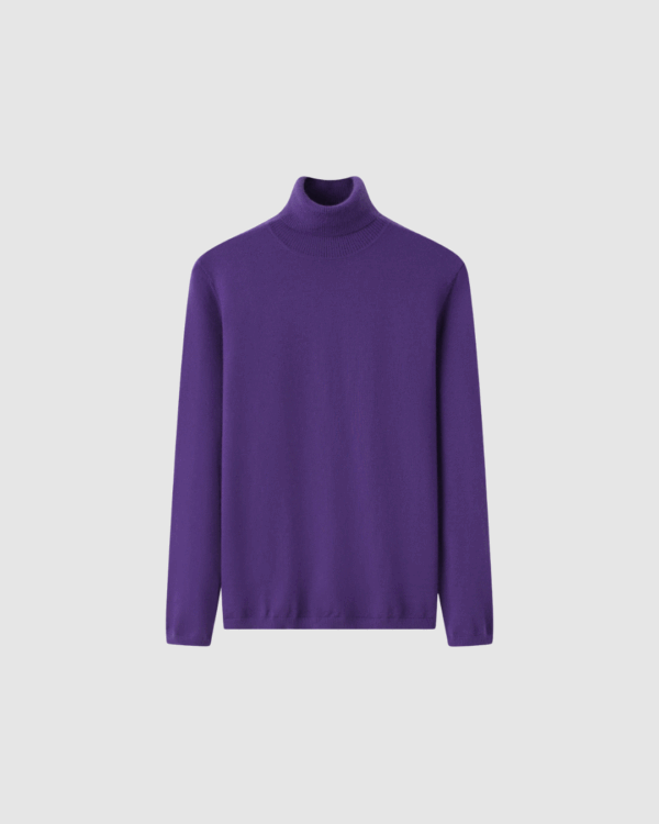 Rollkragenpullover aus Kaschmir in Lavendel