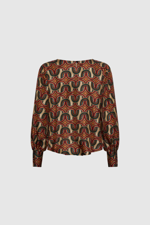 Bluse aus Seide im Print – Bild 4