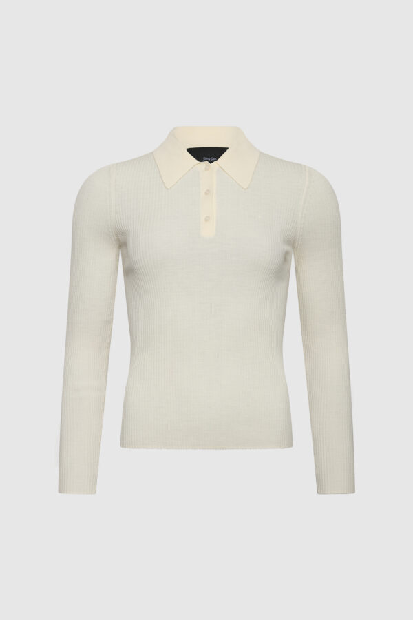 Polopullover, creme, Pullover, Strickpullover mit Polokragen