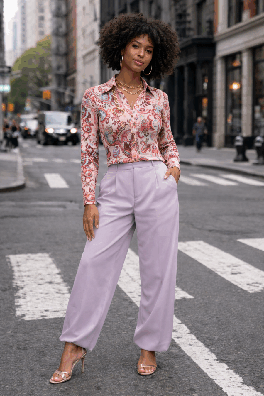 Bluse aus einem elastischen Gewebe