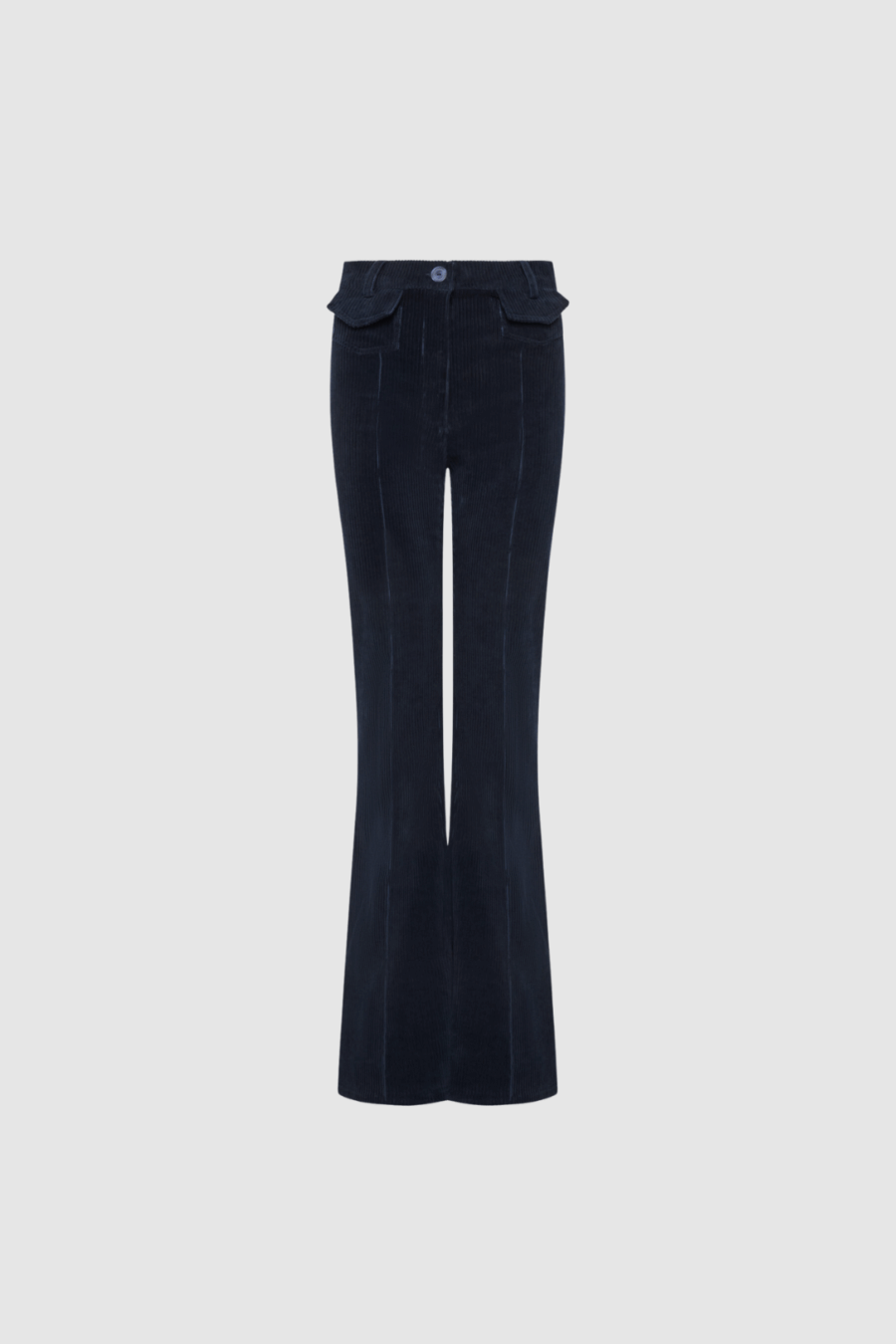 Cordhose mit gerader Silhouette in Dunkelblau