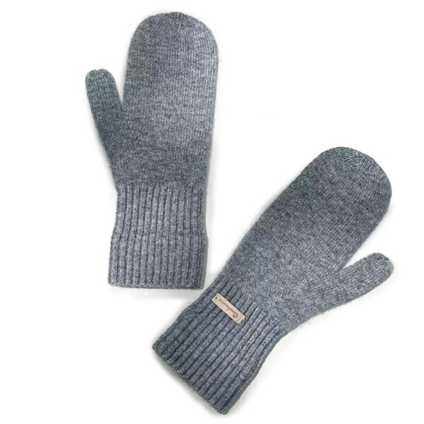 Handschuh, Kaschmir, Faustling, grau