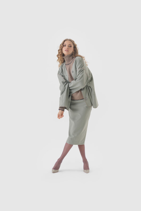 Cardigan in Olive – Bild 3