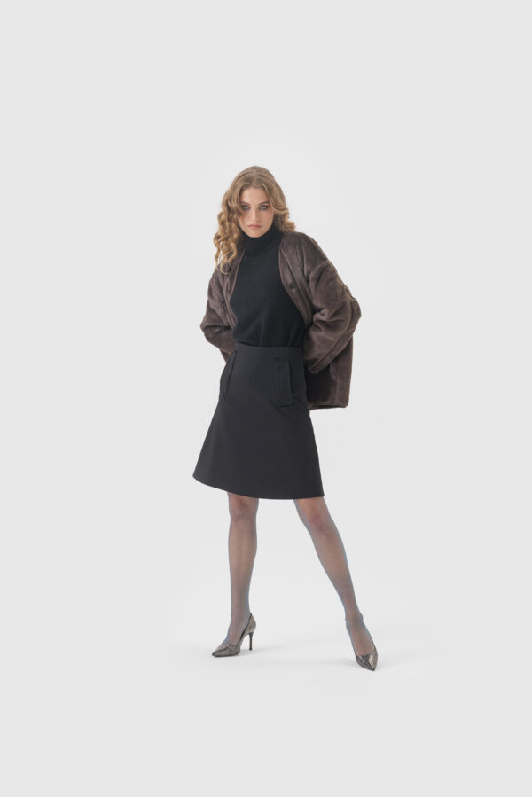 Cardigan in Felloptik Braun – Bild 3