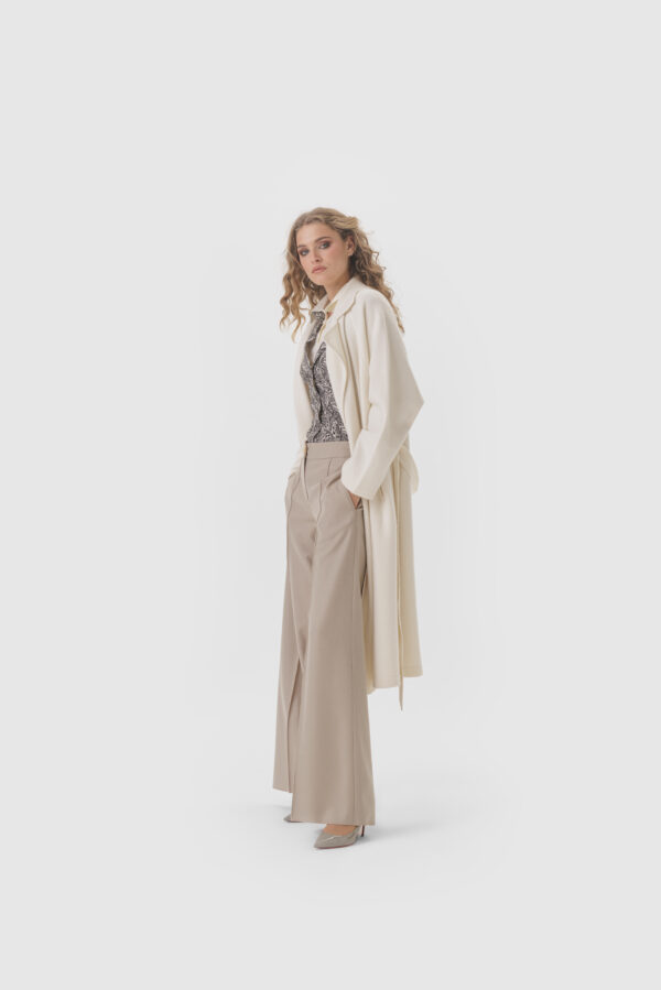 Mantel aus Kaschmir Off White – Bild 3