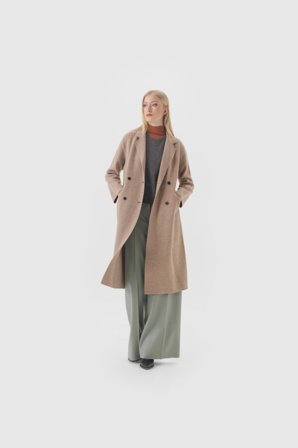 Pullover aus gerippter Merinowolle in Bronze – Bild 5