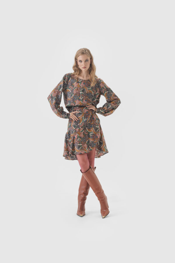 Bluse aus Seide im Print – Bild 2