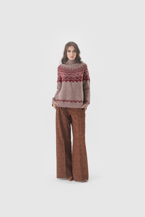 Kaschmirpullover im Norweger Muster – Bild 3