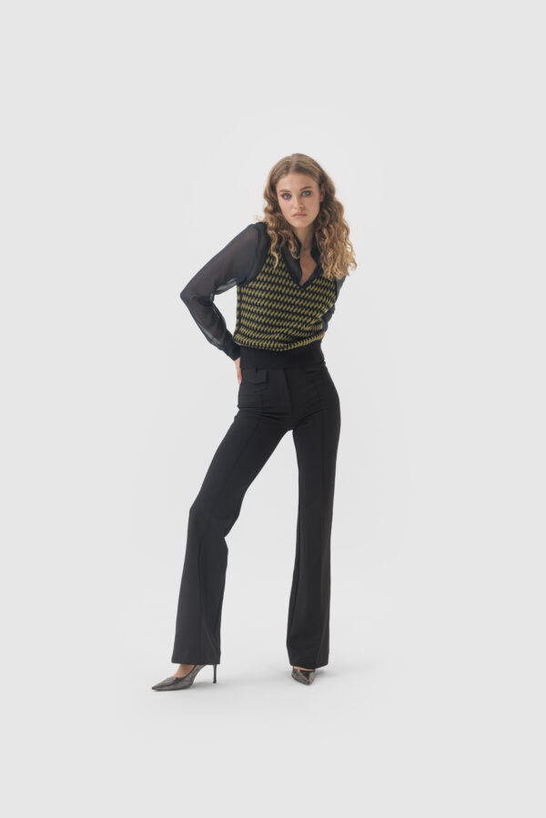 Bluse aus transparenter Seide in Schwarz – Bild 3