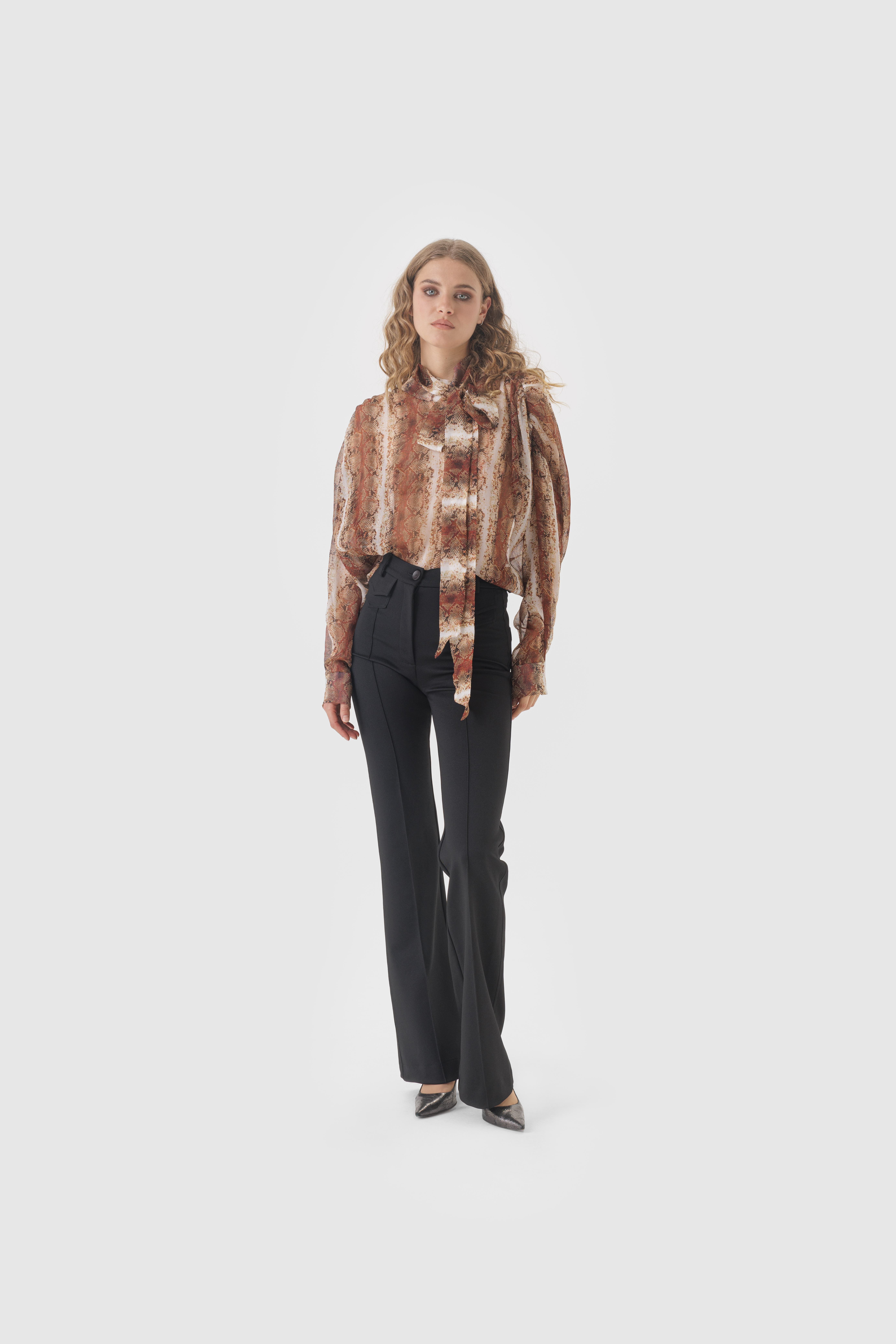 Bluse Seide Animal Print