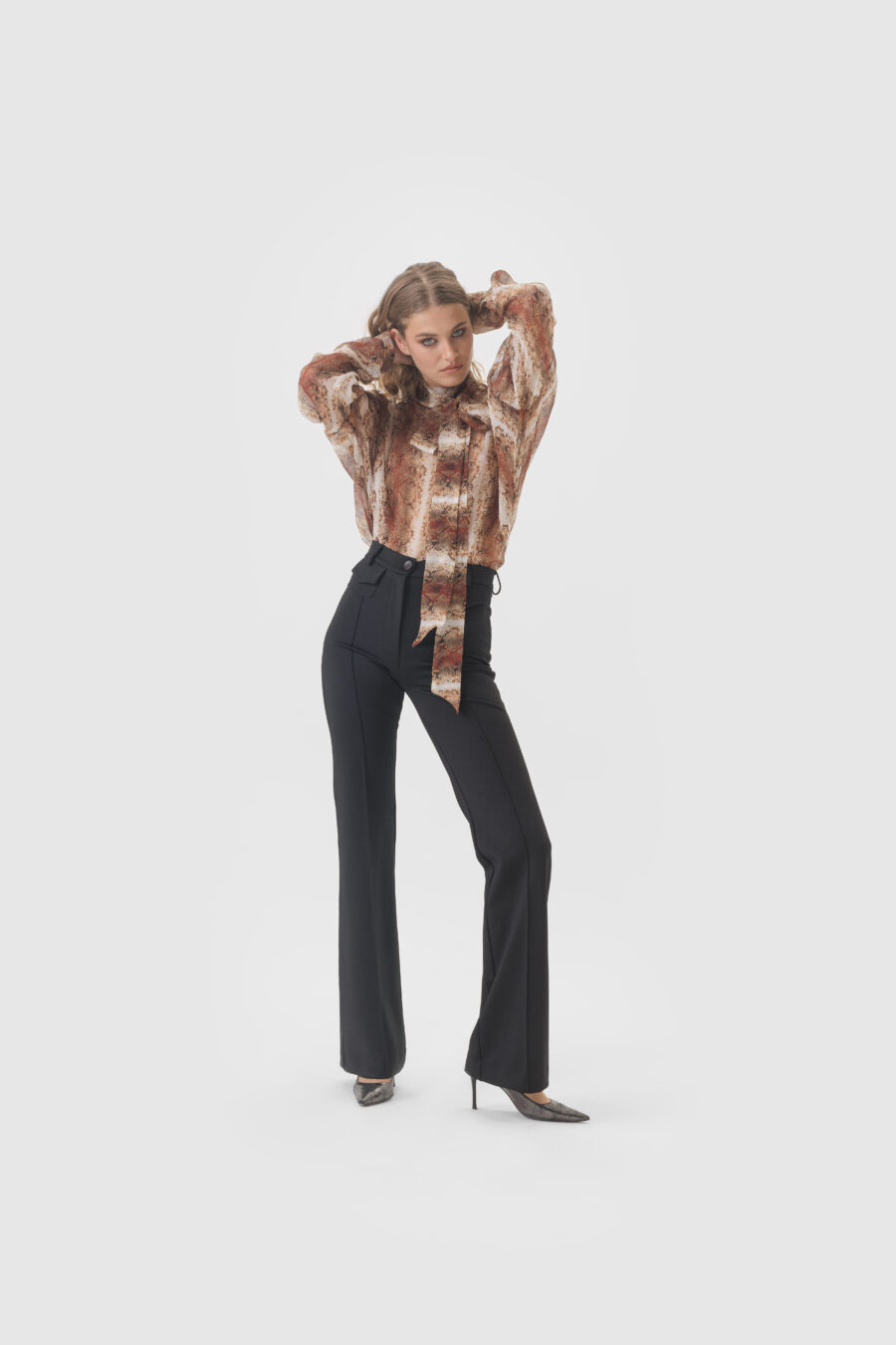 Bluse Seide Animal Print